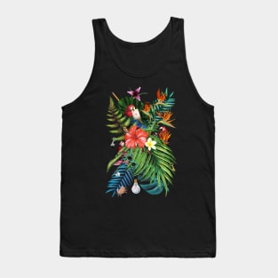 Mysterious Tropical (black) Tank Top